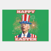 ジョーバイデン氏ハッピーイースター ラッピングペーパーシート (正面3)