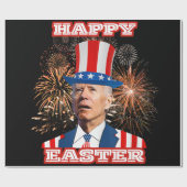 ジョーバイデン氏ハッピーイースター ラッピングペーパー (フラット)