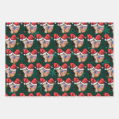 ジョーバイデン氏ハリスクリスマスサンタハット ラッピングペーパーシート (正面)