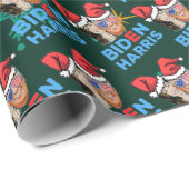 ジョーバイデン氏ハリスクリスマスサンタハット ラッピングペーパー (ロールコーナー)