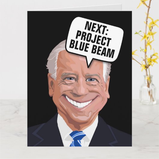 ジョーバイデン氏プロジェクトブルービームおもしろい誕生日カード カード (黄色い花)