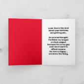 ジョーバイデン氏ヘイ・マン私はバイデン氏私の舌オン・誕生日 カード (内部)