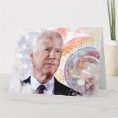ジョーバイデン氏ポートレート州社長統一された サンキューカード (正面)