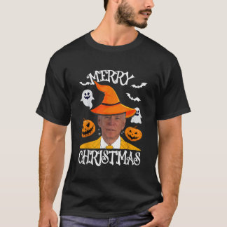 ジョーバイデン氏メリークリスマスハロウィンジョークかぼちゃ Tシャツ
