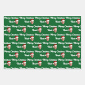 ジョーバイデン氏メリークリスマス | 名前をカスタムするトレンディー ラッピングペーパーシート (正面3)