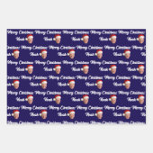 ジョーバイデン氏メリークリスマス | 名前をカスタムするトレンディー ラッピングペーパーシート (正面2)