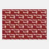 ジョーバイデン氏メリークリスマス | 名前をカスタムするトレンディー ラッピングペーパーシート (正面)