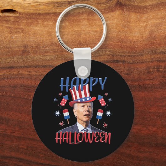 ジョーバイデン氏メリーハロウィーン4Oの4番目を混乱 キーホルダー (正面)