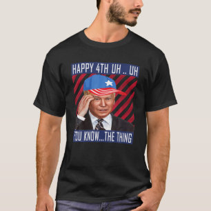 ジョーバイデン氏メリー7月おもしろい4日ハッピーエンド Tシャツ
