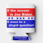 ジョーバイデン氏愚かな質問 缶クーラー (裏面)