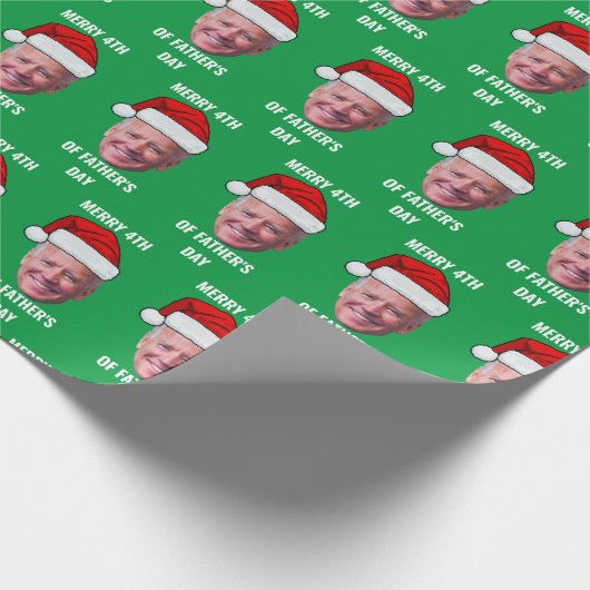 ジョーバイデン氏愛国的なメリークリスマスを混乱 ラッピングペーパー (角)