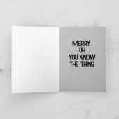 ジョーバイデン氏暗い冬のおもしろいクリスマスカード サンキューカード (内部)