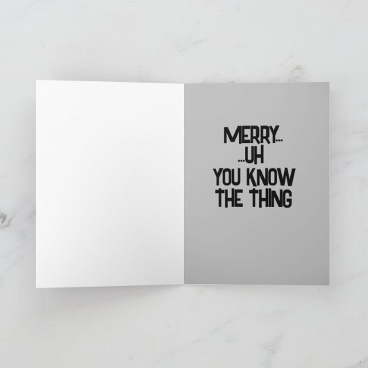 ジョーバイデン氏暗い冬のおもしろいクリスマスカード サンキューカード (内部)