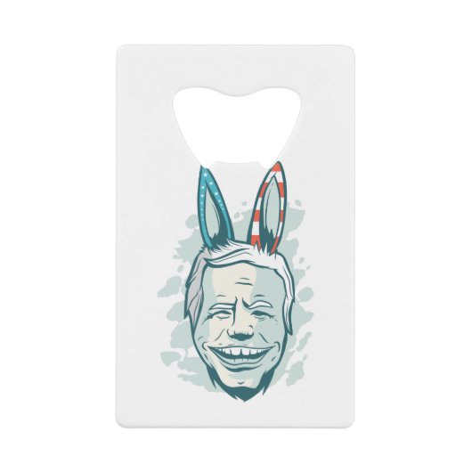 ジョーバイデン氏民主党のロバ クレジットカード栓抜き (正面)