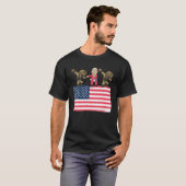 ジョーバイデン氏浮揚ダビング兵士の愛国心アメリカ Tシャツ (正面フル)