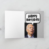 ジョーバイデン氏混乱誕生日カーおもしろいド シーズンカード (内部)