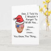 ジョーバイデン氏知ってる…クリスマスおもしろい カード (黄色い花)