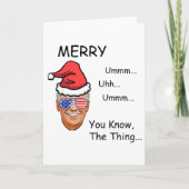 ジョーバイデン氏知ってる…クリスマスおもしろい カード (正面)