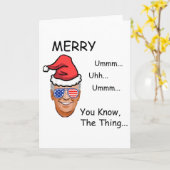 ジョーバイデン氏知ってる…クリスマスおもしろい カード (黄色い花)