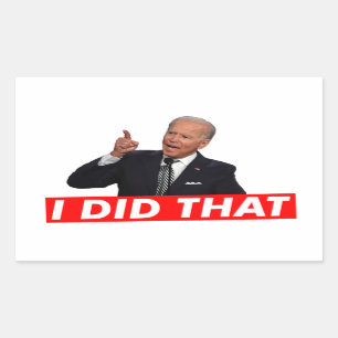 ジョーバイデン氏私がやった 長方形シール