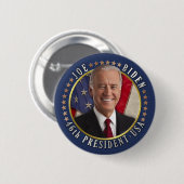 ジョーバイデン氏第46代米国大統領記念写真 缶バッジ (正面&裏面)