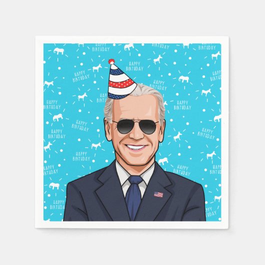 ジョーバイデン氏誕生日 スタンダードカクテルナプキン (正面)