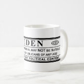 ジョーバイデン氏警告ズラベル コーヒーマグカップ (正面右)