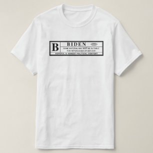 ジョーバイデン氏警告ズラベル Tシャツ