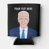 ジョーバイデン氏風刺画ポートレートカスタム 缶クーラー (正面)