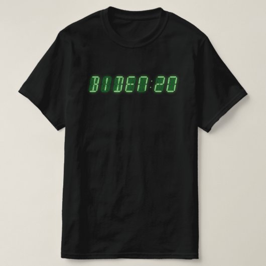 ジョーバイデン氏2020デジタル時計 Tシャツ (デザイン正面)