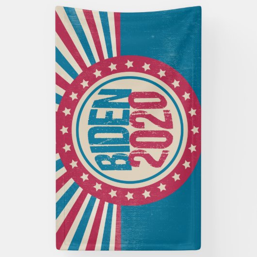 ジョーバイデン氏2020レトロ政治 横断幕 (縦)