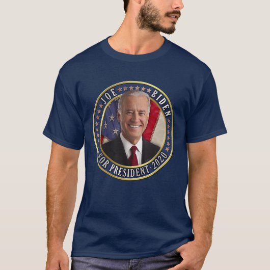 ジョーバイデン氏2020年大統領写真 Tシャツ (正面)