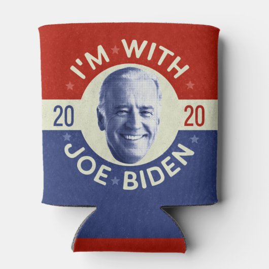 ジョーバイデン氏2020年大統領民主党写真レトロ 缶クーラー (裏面)