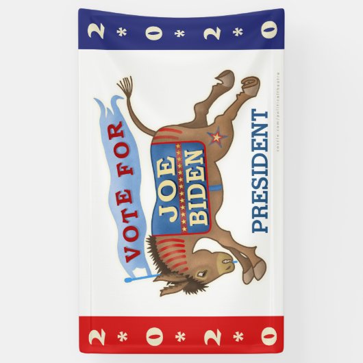 ジョーバイデン氏2020年大統領民主党議員Donkey v2 横断幕 (縦)