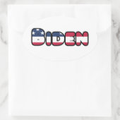 ジョーバイデン氏2020年米国大統領選挙を支持 楕円形シール (バッグ)