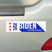 ジョーバイデン氏2020年選挙でアメリカを再び優しくさせる バンパーステッカー (車上)