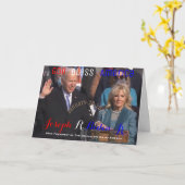 ジョーバイデン氏2021年就任式の宣誓 カード (黄色い花)