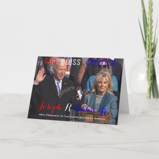 ジョーバイデン氏2021年就任式の宣誓 カード (正面)