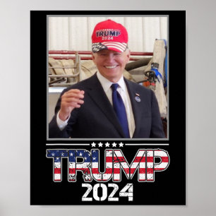 ジョーバイデン氏2024年トランプハット選挙を行おもしろいう ポスター