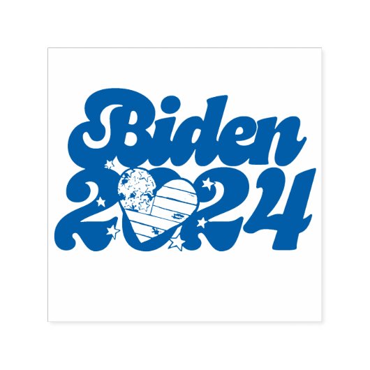 ジョーバイデン氏2024年選挙民主党員 セルフインキングスタンプ (デザイン)