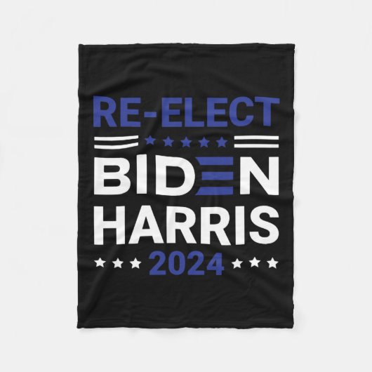 ジョーバイデン氏2024民主党員 フリースブランケット (正面)