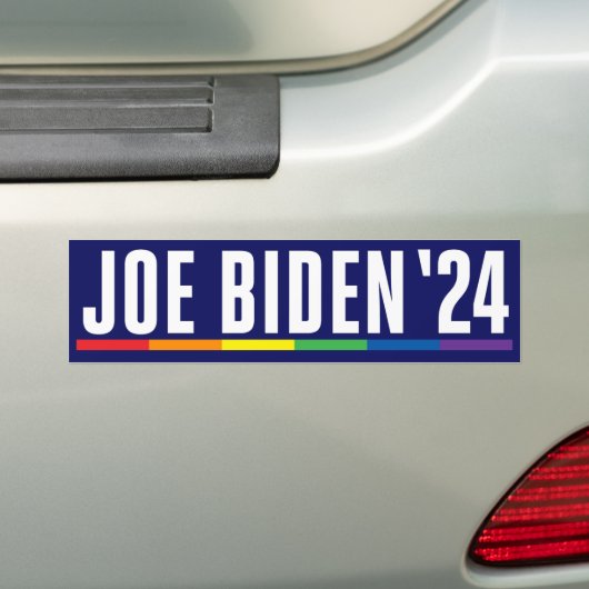 ジョーバイデン氏2024 LGBTプライド バンパーステッカー (車上)
