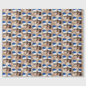 ジョーバイデン氏+カマラハリスブルーハットクラフトクリスマス ラッピングペーパー (フラット)