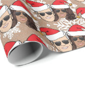 ジョーバイデン氏+カマラハリスレッドハットクラフトクリスマス ラッピングペーパー (ロールコーナー)