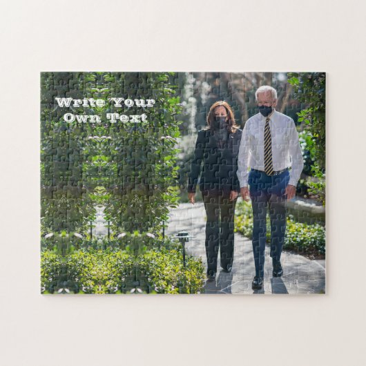 ジョーバイデン氏&カマラハリス書 – ユーズオアズ文字 ジグソーパズル (横)