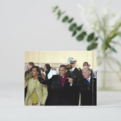 ジョーバイデン氏&バラク&ミシェル・オバマ ポストカード (スタンド正面)