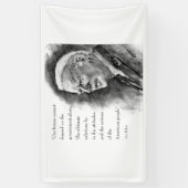 ジョーバイデン氏&引用文バナー 横断幕 (縦)