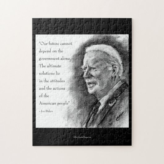 ジョーバイデン氏&引用文 ジグソーパズル (縦)