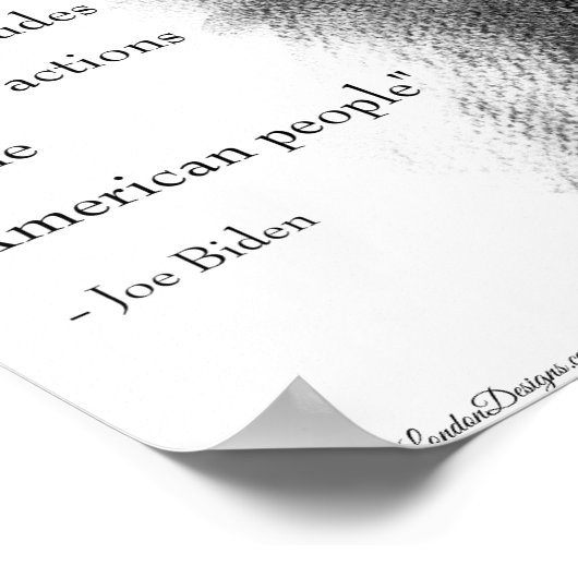 ジョーバイデン氏&引用文 ポスター (角)