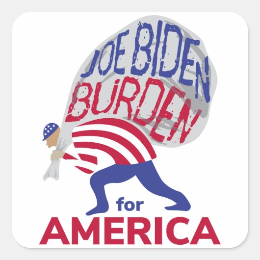 ジョーバイデン氏Burden for America スクエアシール (正面)